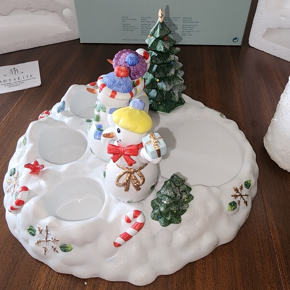 PartyLite Snowbell Tealight/Pillar Holder P7650 - Picture 2 of 5